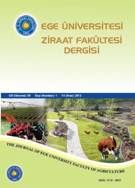 Ege Ãniversitesi Ziraat FakÃ¼ltesi Dergisi