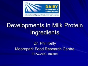 Developments in Milk Protein Ingredients - InnovateWithDairy.com