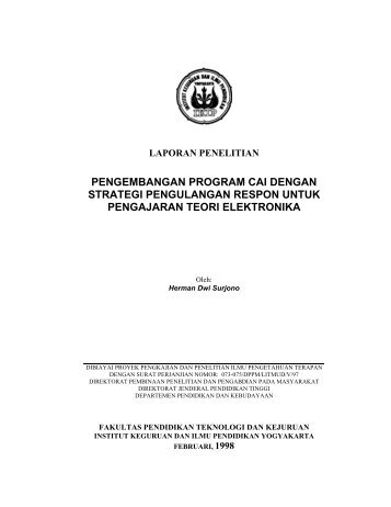 pengembangan program cai dengan strategi pengulangan respon ...