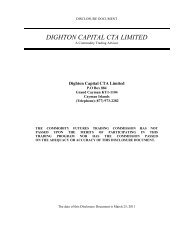 DIGHTON CAPITAL CTA LIMITED - Trend Following