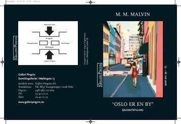 âOSLO ER EN BYâ M. M. MALVIN - Galleri Pingvin