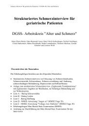 Strukturiertes Schmerzinterview fÃ¼r geriatrische ... - Physio-Akademie