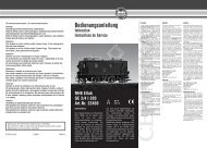 Bedienungsanleitung Instruction Instructions de ... - G Scale News