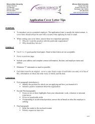 Sample Cover Letter - Winona State University