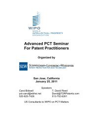 Advanced PCT Seminar For Patent Practitioners