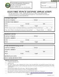 ELECTRIC FENCE LICENSE APPLICATION - City of Ocala