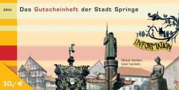 Das Gutscheinheft der Stadt Springe - Stadtmarketing Springe