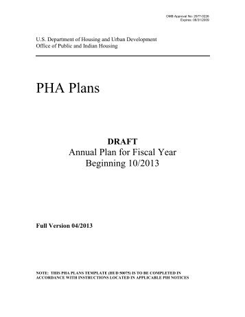 PHA Plan Format - Housing Authority of New Orleans