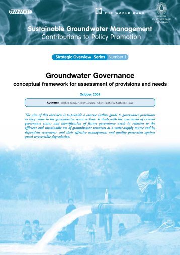 Groundwater Governance: Conceptual Framework for Assessment ...