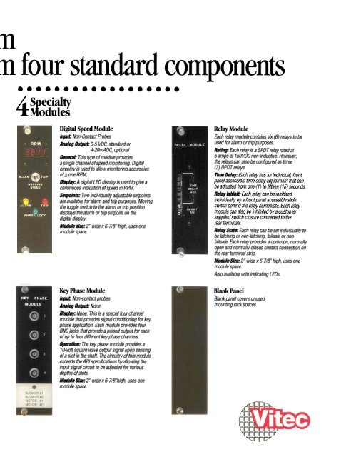 2110 vibration monitor system - Vitec, Inc.