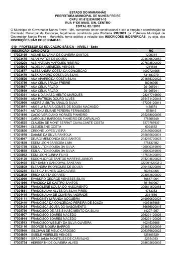 ESTADO DO MARANHÃO PREFEITURA MUNICIPAL ... - Congerplan