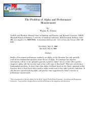 The Problem of Alpha and Performance Measurement - The 16th ...