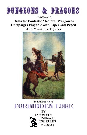 Forbidden Lore PDF