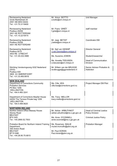 Report EM 2005 - E - CEP, the European Organisation for Probation