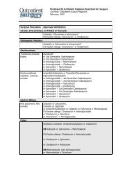 Prophylactic Antibiotic Regimen Selection for Surgery - Outpatient ...