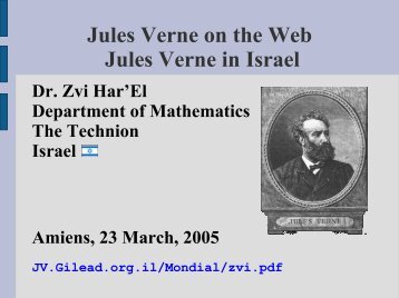 Jules Verne on the Web Jules Verne in Israel - Zvi Har'El's Jules ...