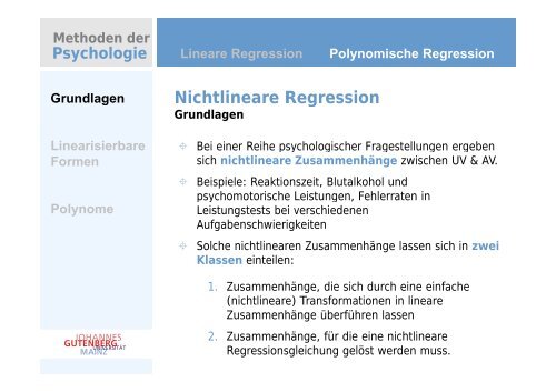 der multiplen Regression - Johannes Gutenberg-UniversitÃ¤t Mainz