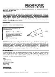 EINBAUANLEITUNG - Pekatronic