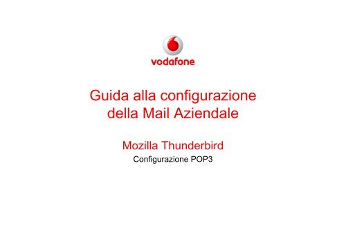 Mozilla Thunderbird - POP3 standard - Vodafone