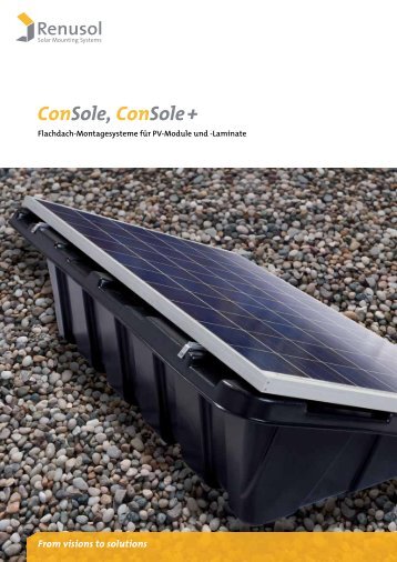 Renusol ConSole SystemÃ¼bersicht - Dahlmann Solar GmbH NRW