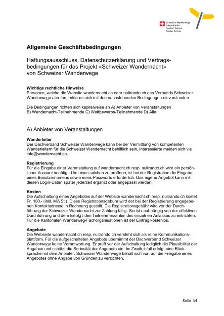 Haftungsausschluss, DatenschutzerklÃ¤rung und Vertragsbedingungen