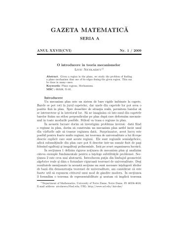 GAZETA MATEMATICËA - SSMR