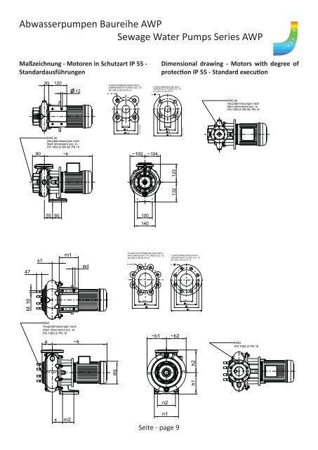 Abwasserpumpen Baureihe AWP Sewage Water Pumps Series AWP