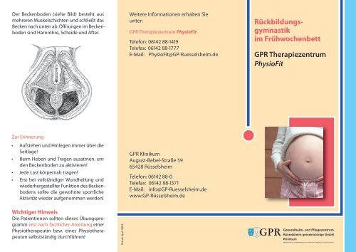 gymnastik im FrÃ¼hwochenbett GPR Therapiezentrum PhysioFit