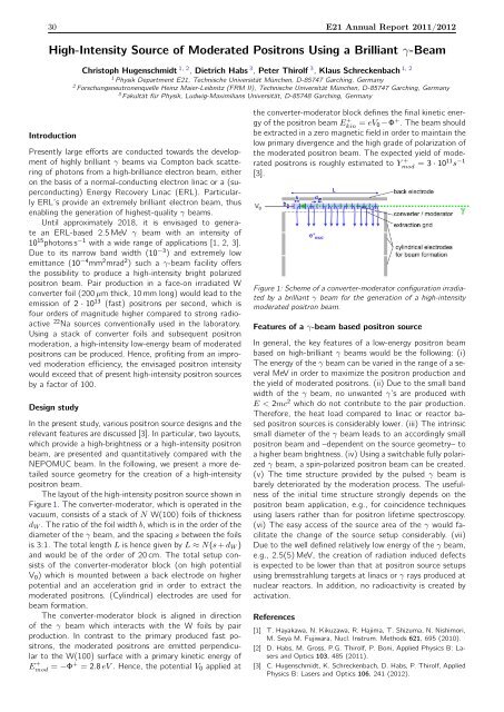 Annual Report 2011 / 2012 - E21 - Technische UniversitÃ¤t MÃ¼nchen