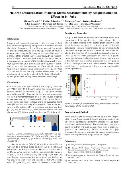 Annual Report 2011 / 2012 - E21 - Technische UniversitÃ¤t MÃ¼nchen