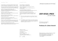 Der Hegel-Preis der Stadt Stuttgart