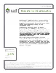 Noise and Hearing Conservation - SAIF Corporation