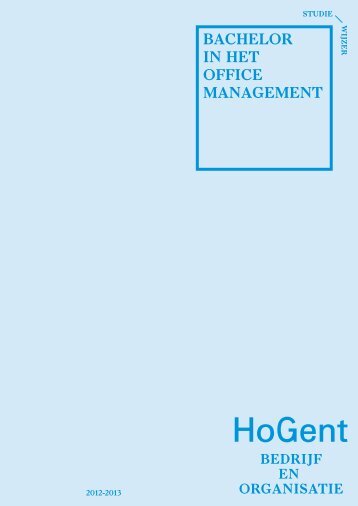 bachelor in het office management - Faculteit Bedrijf en Organisatie