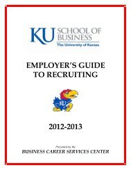 THE EMPLOYERS GUIDE TO RECRUITING at the UNIVERSITY OF ...