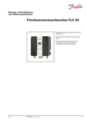 Frischwarmwasserbereiter FLS-50 - FernwÃ¤rme-Komponenten