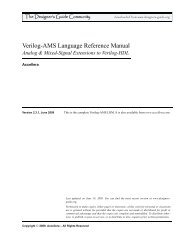 Verilog-AMS Language Reference Manual - The Designer's Guide ...