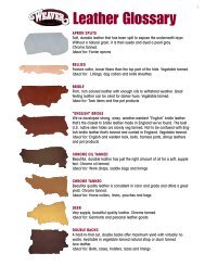 Leather Glossary - Weaver Leather