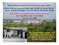 Presentation by Dr. V. C. Sahni, Director, RRCAT - Raja Ramanna ...