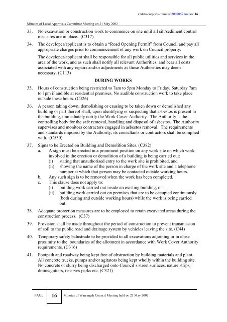 minutes of a meeting of warringah council held on tuesday, 21 may ...