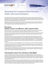 Murmansk Sea Commercial Port case study. - AxxonSoft