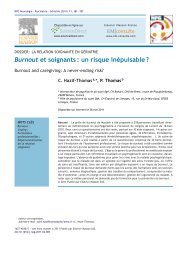 Burnout et soignants - Centre hospitalier Esquirol