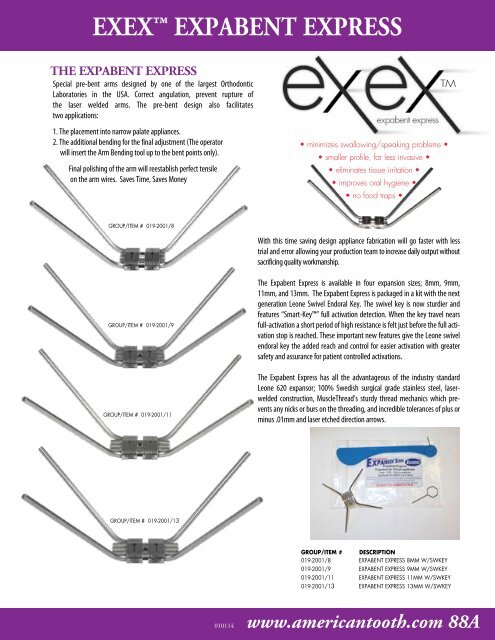 Orthodontic Laboratory Products - American Tooth Industries