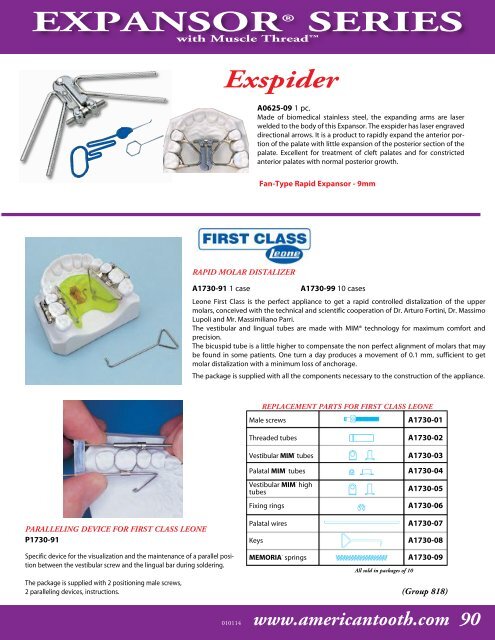 Orthodontic Laboratory Products - American Tooth Industries