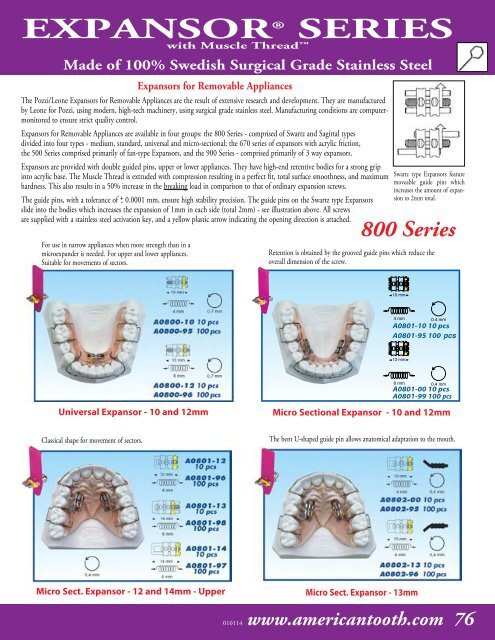 Orthodontic Laboratory Products - American Tooth Industries