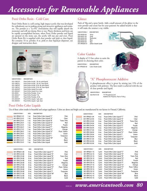 Orthodontic Laboratory Products - American Tooth Industries