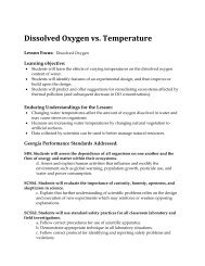 Dissolved Oxygen vs. Temperature - Georgia Aquarium