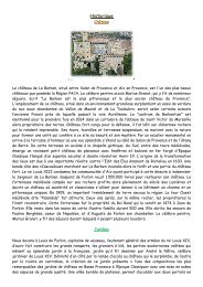 chateau de la Barben-programme - Un coin Tranquille en Provence ...