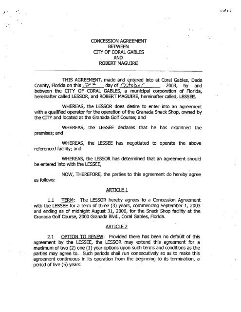 a resolution authorizing an amendment to an existing lease ...