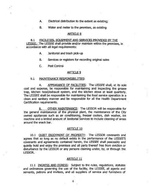 a resolution authorizing an amendment to an existing lease ...