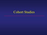 Cohort Studies - Introduction